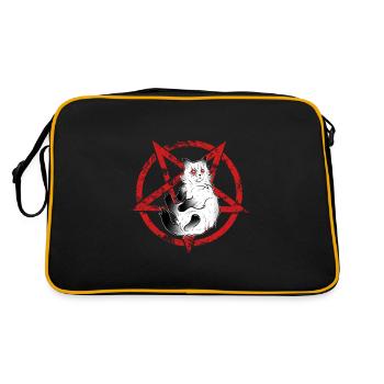 Dark cat pentacle occulte Halloween - Sac Retro - noir/or - Dos