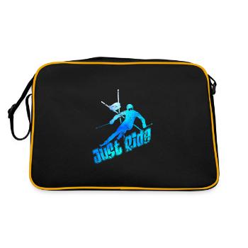 Slalom einfach fahren - Retro Tasche - Schwarz/Gold - Hinten
