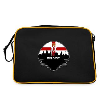 Belfast Northern Ireland Flag Skyline Silhouette T - Retro Bag - black/gold - Back