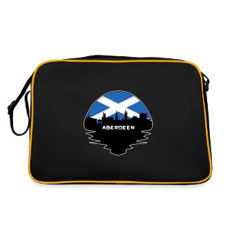 Aberdeen Ecosse Drapeau Skyline Voyage Silhouette - Sac Retro - noir/or - Dos