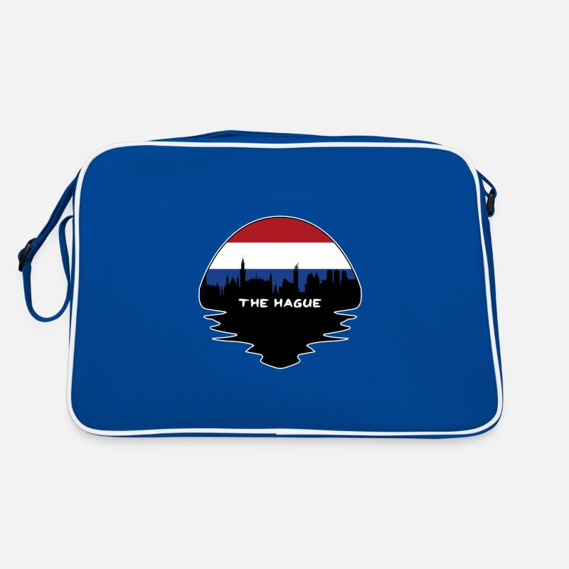La Haye Pays-Bas Drapeau Skyline Silhouette Trav Sac Retro