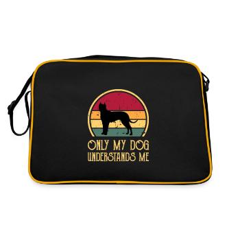 Cordoba Fighting Dog Lover Silhouette Retro Sunset - Retro Bag - black/gold - Back