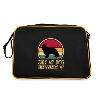 Cavalier King Charles Spaniel Dog Silhouette - Sac Retro - noir/or - Dos