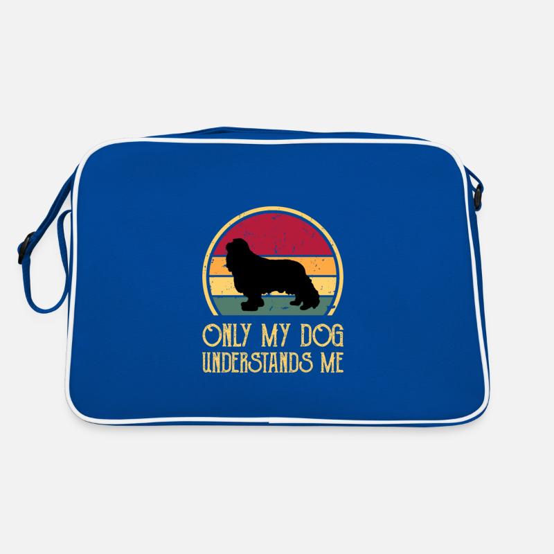 Cavalier King Charles Spaniel Hund Silhouette Retro Tasche