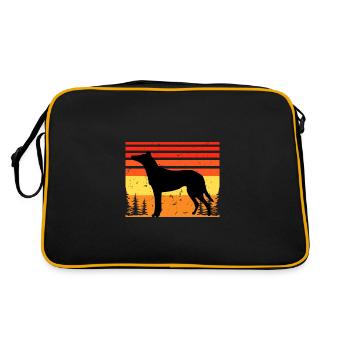 Collie Smooth Dog Lover Silhouette Vintage Sunset - Sac Retro - noir/or - Dos