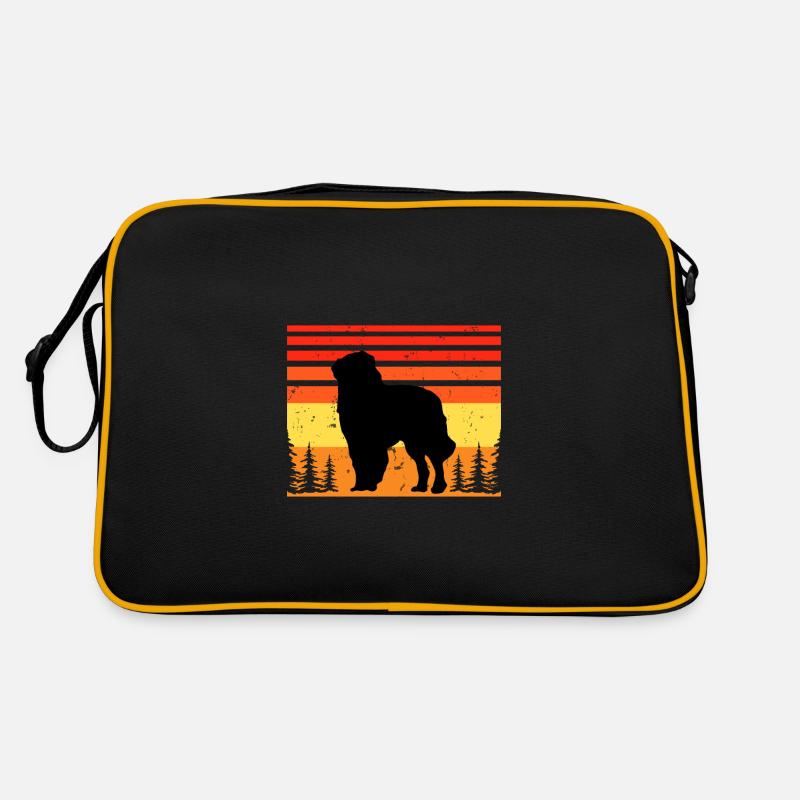 Chien de berger des Carpates Silhouette Rétro Coucher de soleil Sac Retro
