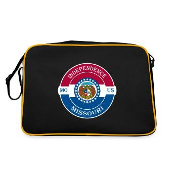 Independence Missouri Flag USA Souvenir Badge - Retro Bag - black/gold - Back