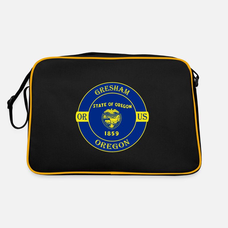 Gresham Oregon Flagge USA Reise Souvenir Abzeichen Retro Tasche