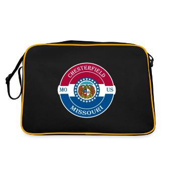 Chesterfield Missouri Flag USA Souvenir Badge - Retro Bag - black/gold - Back