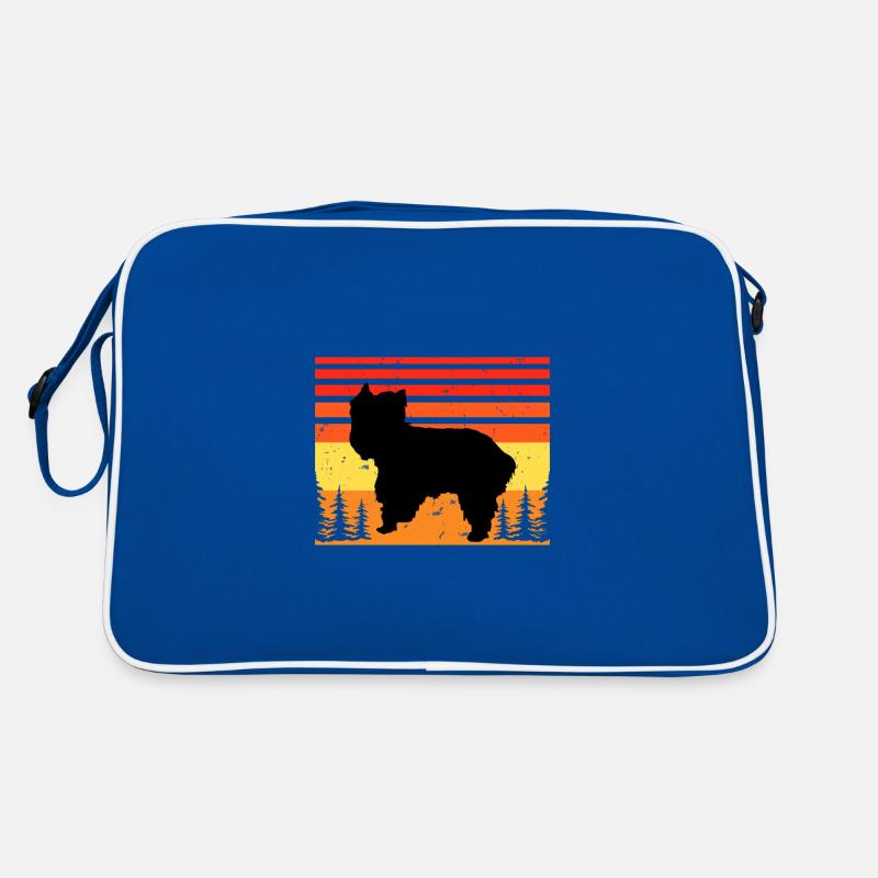 Yorkshire Terrier Chien Amour Silhouette Rétro Coucher de soleil Sac Retro