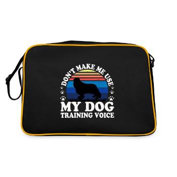 Cavalier King Charles Spaniel Dog Silhouette - Sac Retro - noir/or - Dos