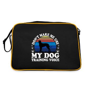 Cordoba Fighting Dog Lover Silhouette Retro Sunset - Retro Bag - black/gold - Back