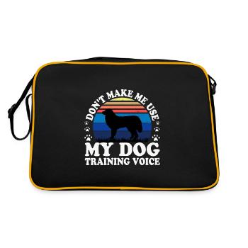 Great Pyrenes Dog Lover Silhouette Vintage Sunset - Retro Bag - black/gold - Back