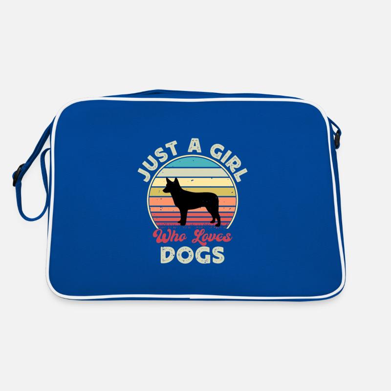 Silhouette de chien de bétail australien à queue de souche Sac Retro