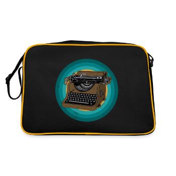 Livre, Machine à écrire, Romain, Classiques, Livres - Sac Retro - noir/or - Dos