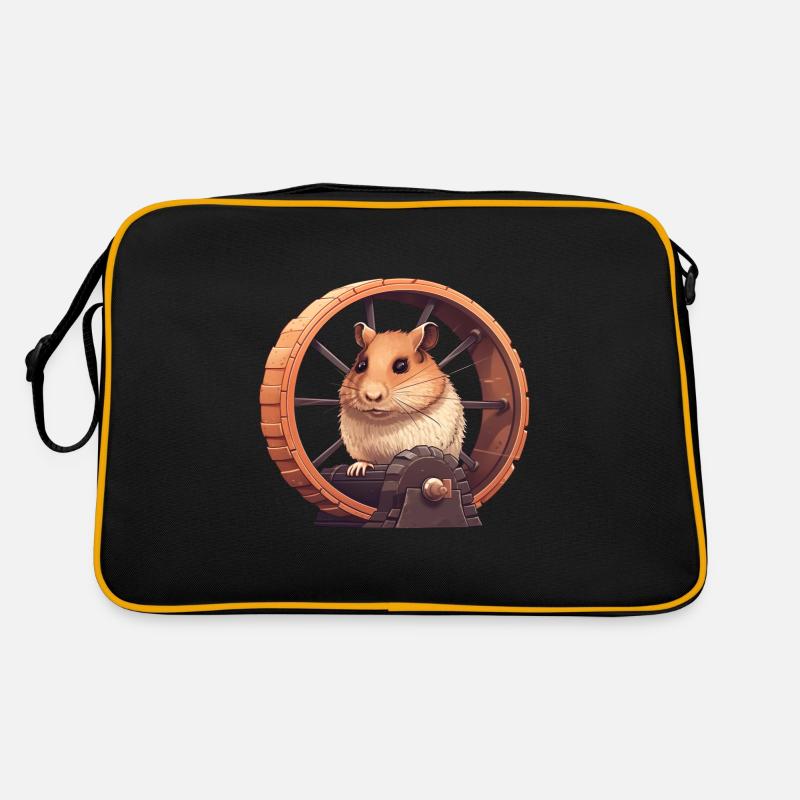 Hamster wheel against the next blackout Retro Bag