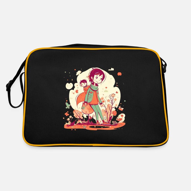 Wunderschönes Muttertagsdesign, Mama trägt Baby Retro Tasche
