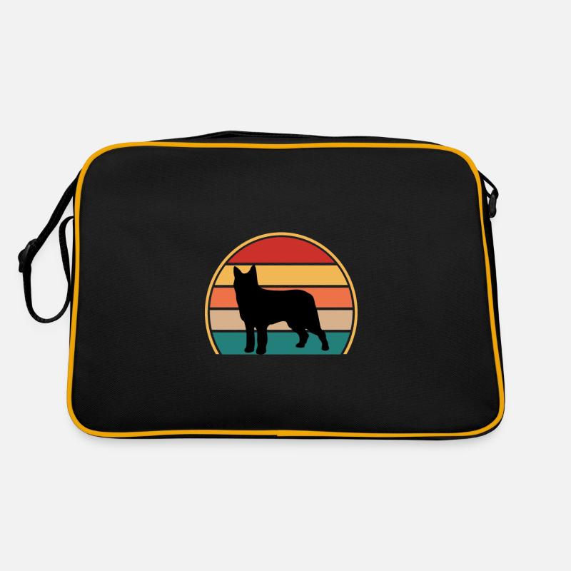Bouvier Des Ardennes Chien Silhouette Rétro Coucher de Soleil Sac Retro