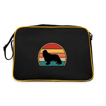 Cavalier King Charles Spaniel Dog Silhouette - Sac Retro - noir/or - Dos