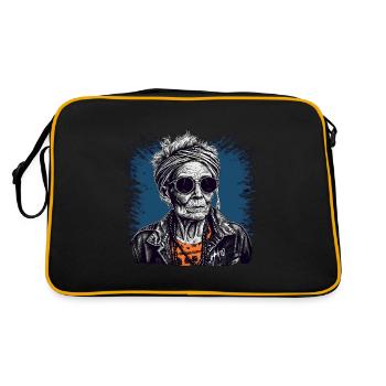 Cool Old Punker Lady - Best Ager - Retro Bag - black/gold - Back