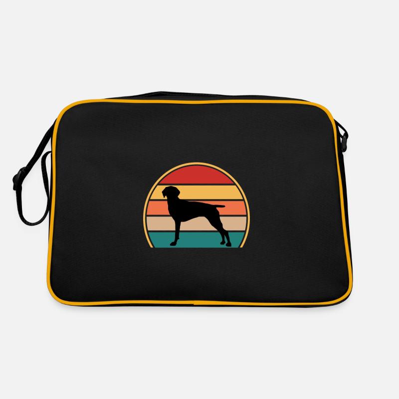 Vieux danois Pointer Dog Silhouette Retro Sunset Sac Retro