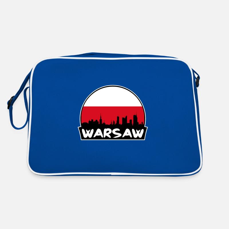 Varsovie Pologne Flag Skyline Silhouette Voyage Sac Retro