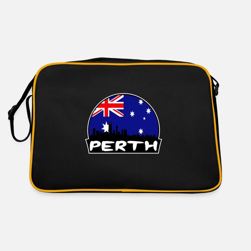 Perth Australie Flag Skyline Silhouette Voyage Sac Retro