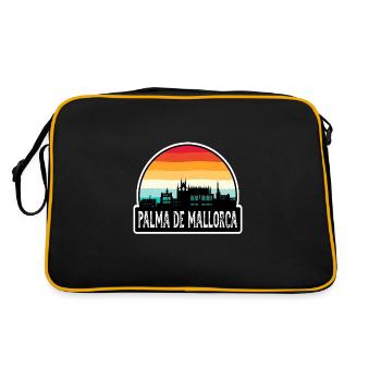 Palma De Mallorca Spain Flag Skyline Travel Souven - Retro Bag - black/gold - Back