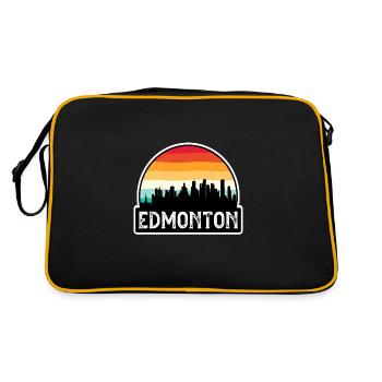 Edmonton Canada Flag Skyline Souvenir de voyage - Sac Retro - noir/or - Dos