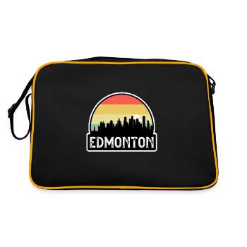 Edmonton Canada Flag Skyline Souvenir de voyage - Sac Retro - noir/or - Dos