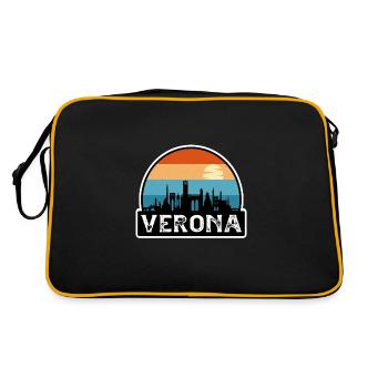 Vérone Italie Flag Skyline Souvenir de voyage - Sac Retro - noir/or - Dos