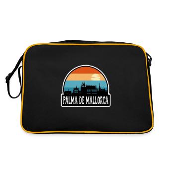 Palma De Mallorca Spain Flag Skyline Travel Souven - Retro Bag - black/gold - Back