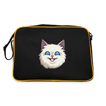 Illustration d’aquarelle de dessin animé de chat de Birmanie - Sac Retro - noir/or - Dos
