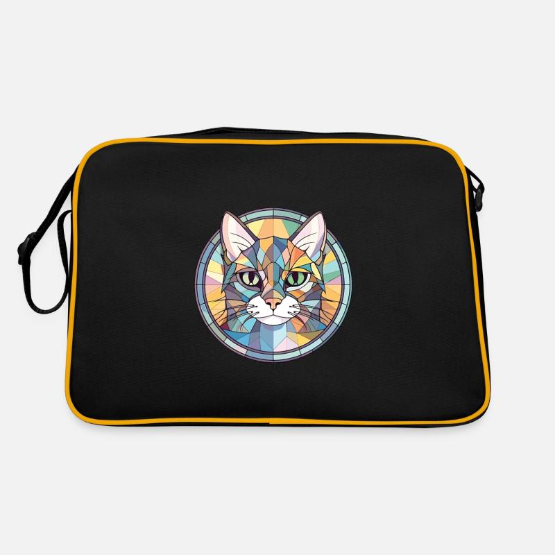 Minskin Cat Breed Illustration aquarelle colorée Sac Retro