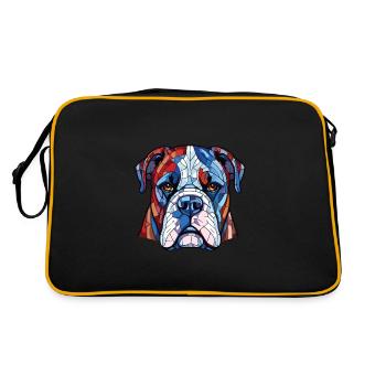 Alapaha Blue Blood Bulldog race chien aquarelle - Sac Retro - noir/or - Dos