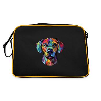 Cao De Castro Laboreiro Dog Breed Watercolor Glass - Retro Bag - black/gold - Back