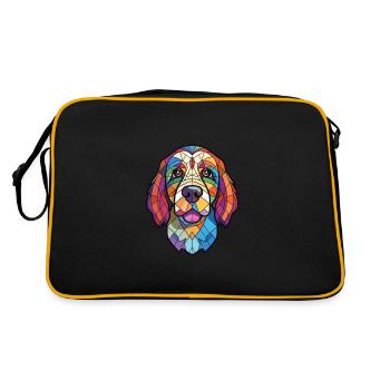 Cao De Castro Laboreiro Dog Breed Watercolor Glass - Retro Bag - black/gold - Back