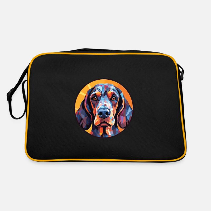 Bluetick Coonhound chien race aquarelle colorée Sac Retro
