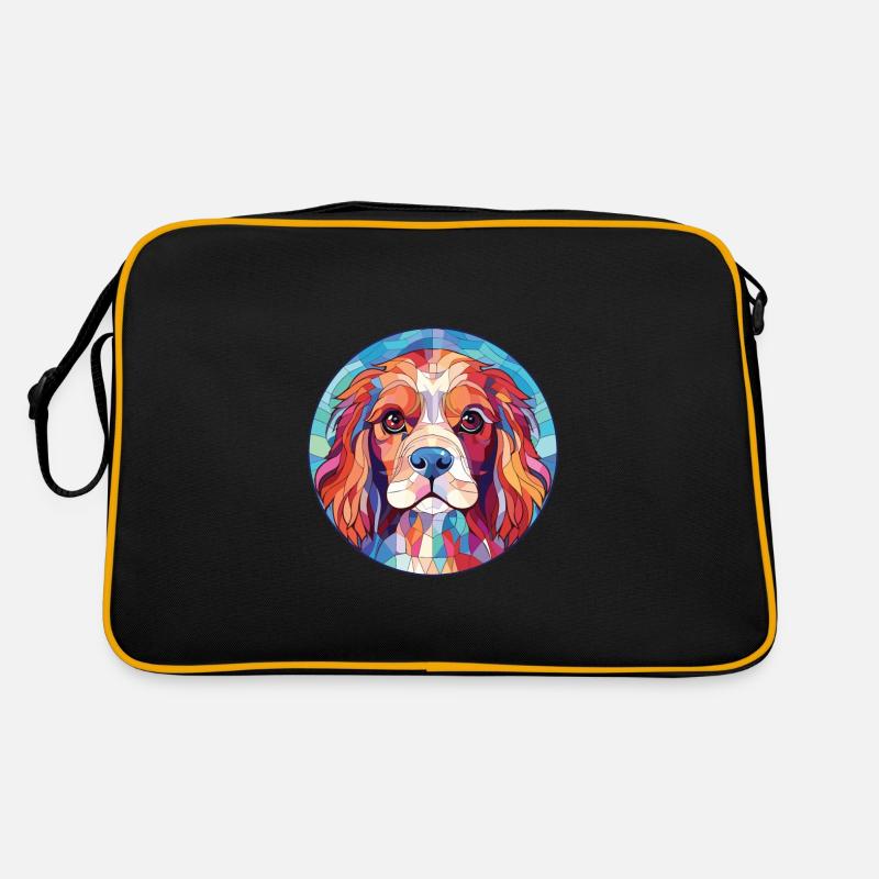 Cavalier King Charles Spaniel chien race aquarelle Sac Retro