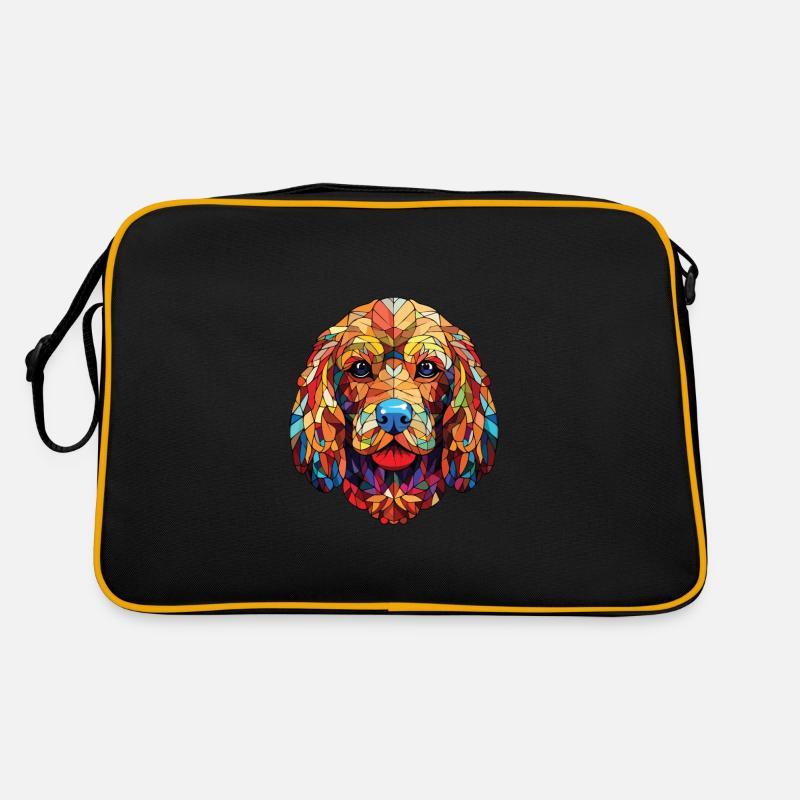 Cockapoo Hunderasse Aquarell Glas Illustration Retro Tasche