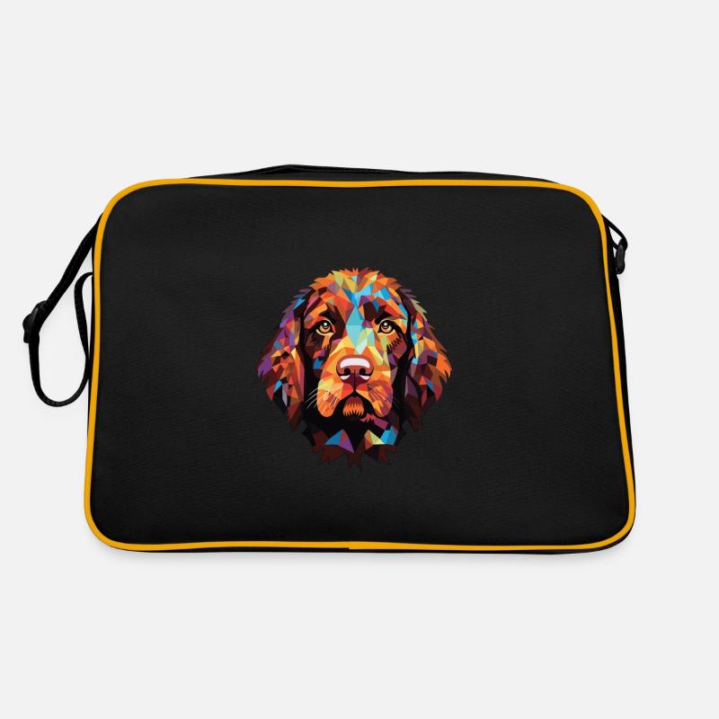 Pudelpointer Hunderasse Aquarell Illustration Retro Tasche
