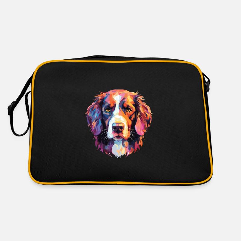Stabyhoun Stabij Hunderasse Aquarell Illustration Retro Tasche