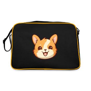 Illustration aquarelle de dessin animé de chat de Chypre - Sac Retro - noir/or - Dos