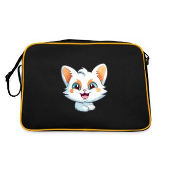 Brume australienne chat dessin animé aquarelle Clipart - Sac Retro - noir/or - Dos