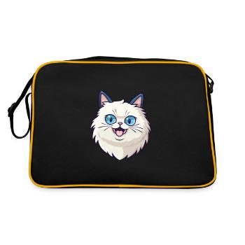 Illustration d’aquarelle de dessin animé de chat de Birmanie - Sac Retro - noir/or - Dos