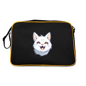 Brume australienne chat dessin animé aquarelle Clipart - Sac Retro - noir/or - Dos