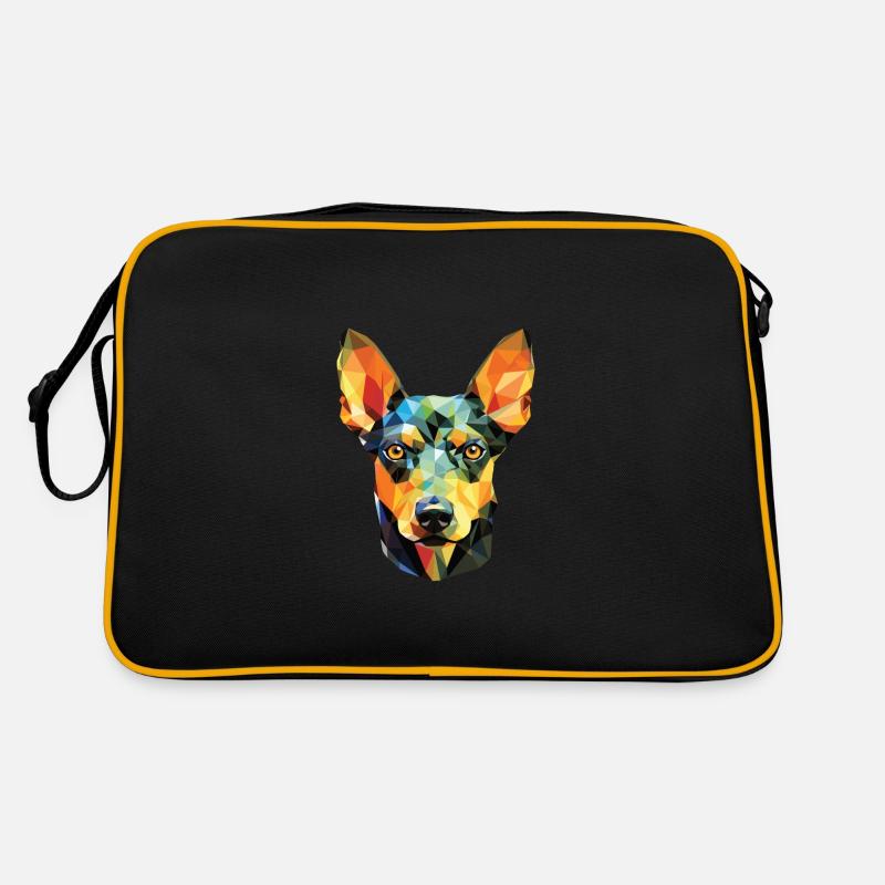 Manchester Terrier Hunderasse buntes Aquarell Retro Tasche
