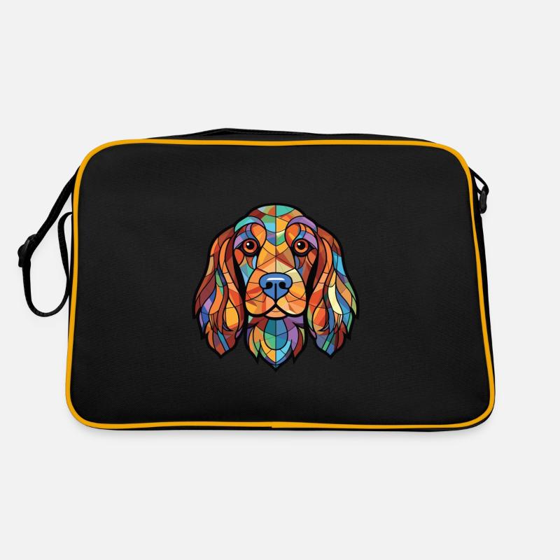 Cocker anglais Spaniel chien aquarelle colorée animal de compagnie Sac Retro