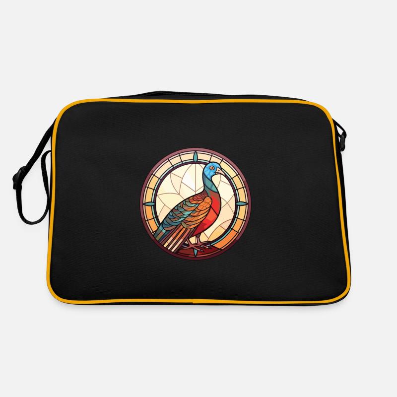 Faisan aquarelle colorée Illustration animale Sac Retro