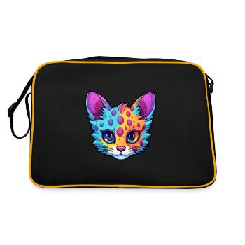 Australien brume chat aquarelle dessin animé Kawaii - Sac Retro - noir/or - Dos